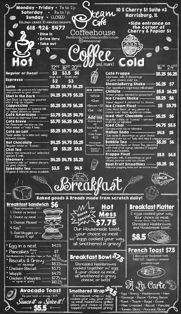 steam cafe Menu image 3